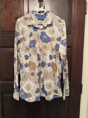 Gianni Lupo XL Floral Button-Up Shirt